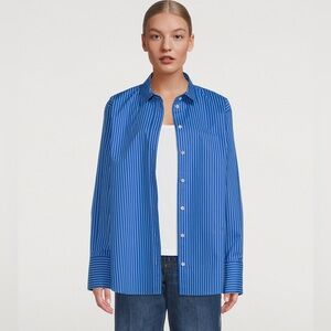 Frame Oversized Cotton Stripe Button Down